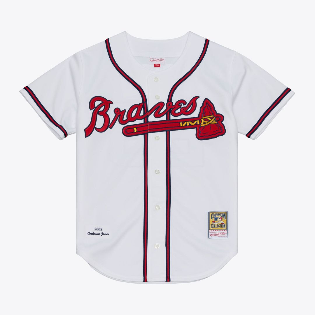 Atlanta Braves Mitchell & Ness Andruw Jones 2005 Authentic Baseball Jersey - White