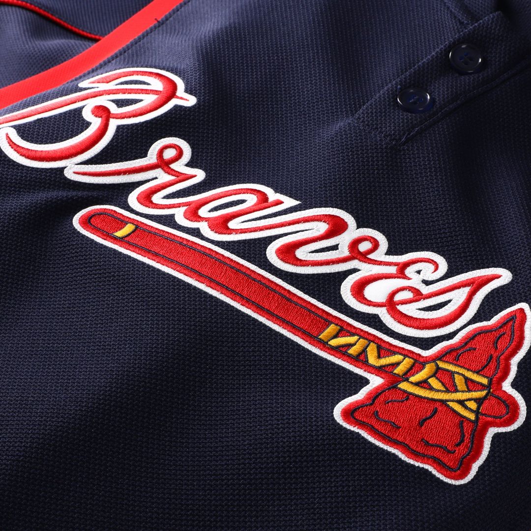 Atlanta Braves Mitchell & Ness Chipper Jones Authentic Batting Practice Baseball Jersey - Navy