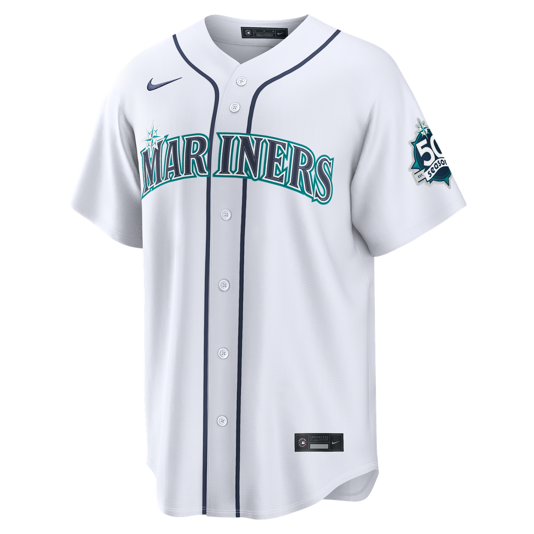 Seattle Mariners Nike Julio Rodríguez Alternate Stadium 50th Season Patch Baseball Jersey - Teal