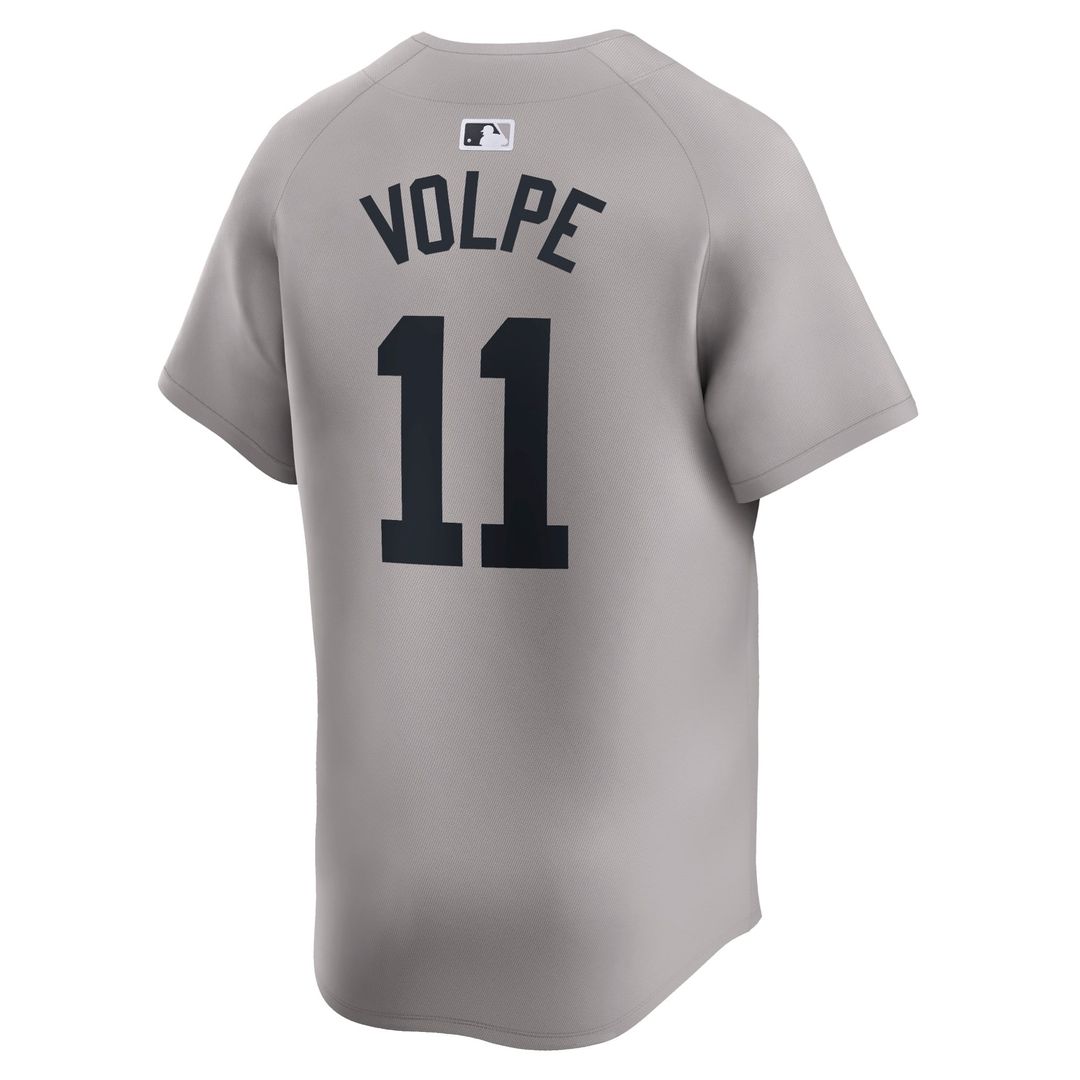 New York Yankees Nike Anthony Volpe Away Limited Baseball Jersey - Gray