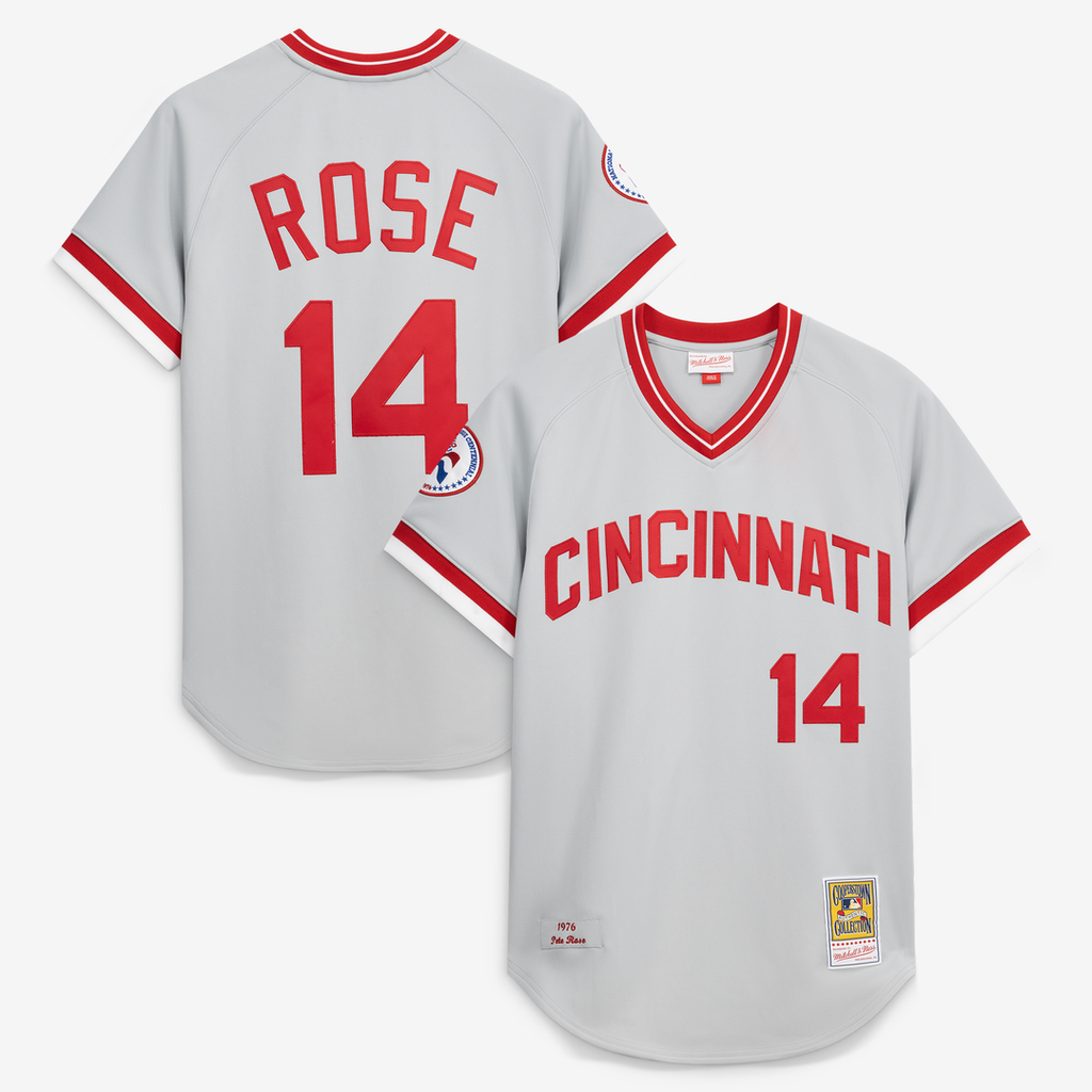 Cincinnati Reds Mitchell & Ness Pete Rose 1976 Authentic Baseball Jersey - Gray