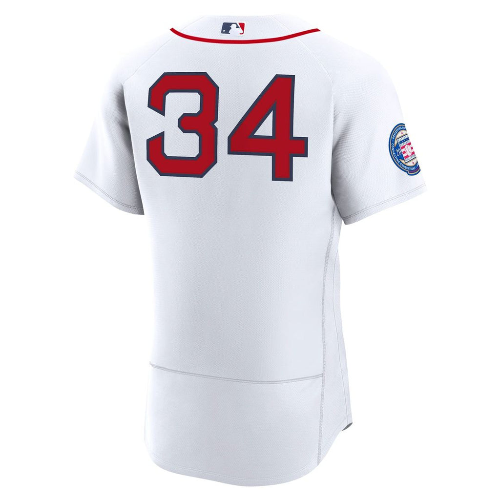 Boston Red Sox Nike David Ortiz Home Authentic Retired 2022 Hall of Fame Patch Baseball Jersey - White
