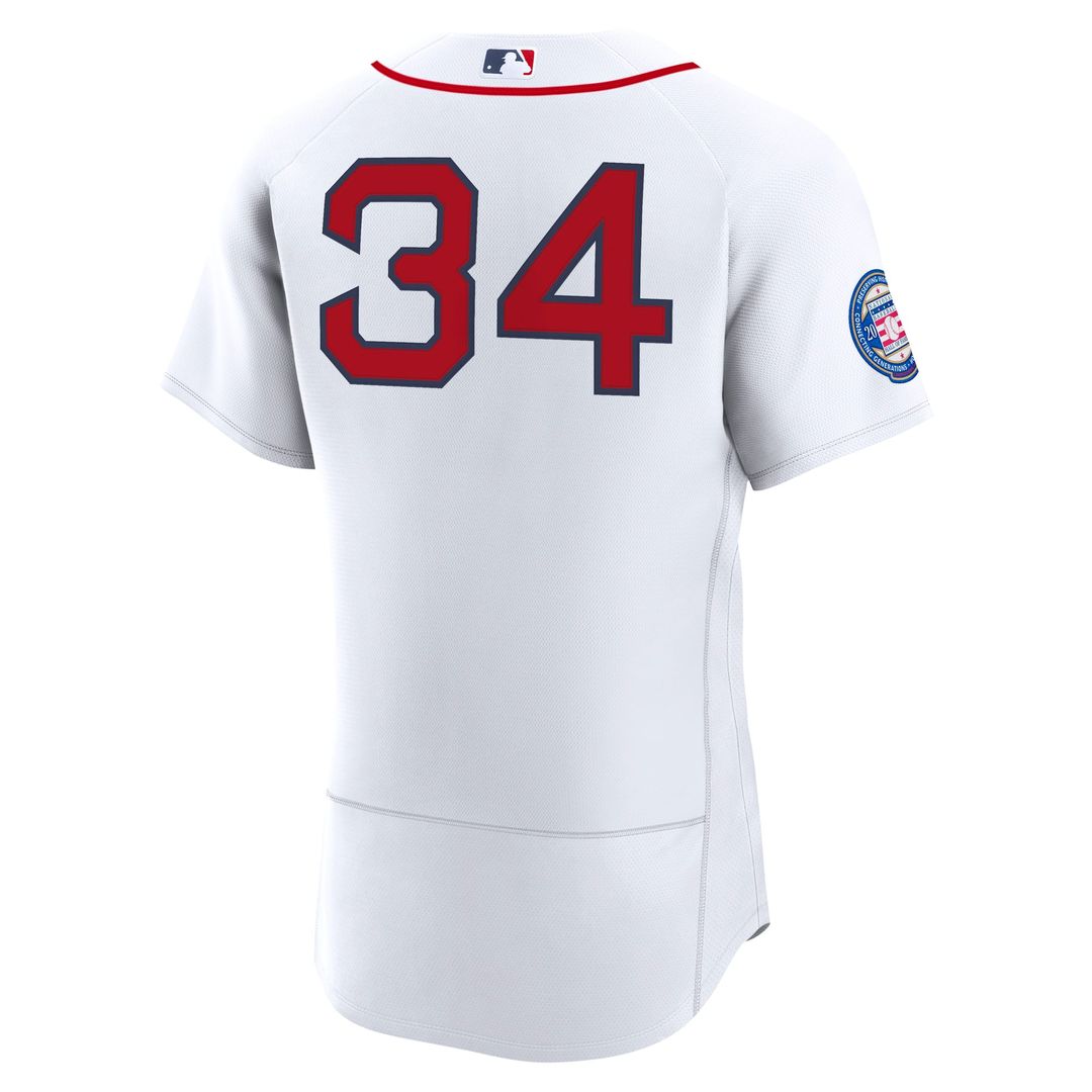 Boston Red Sox Nike David Ortiz Home Authentic Retired 2022 Hall of Fame Patch Baseball Jersey - White
