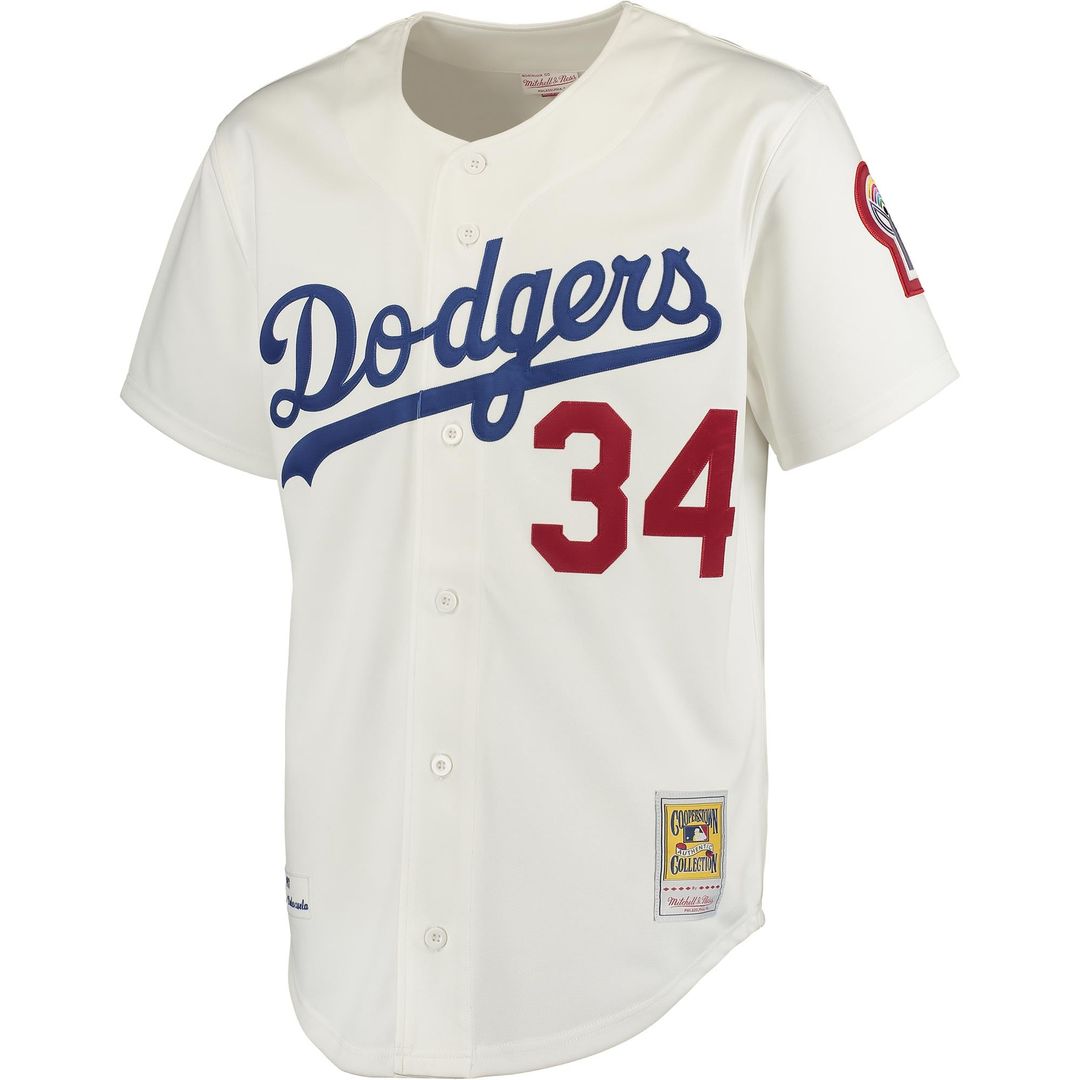 Los Angeles Dodgers Mitchell & Ness Fernando Valenzuela Authentic Baseball Jersey - Gray