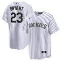Colorado Rockies Nike Kris Bryant /Purple Replica Baseball Jersey - White