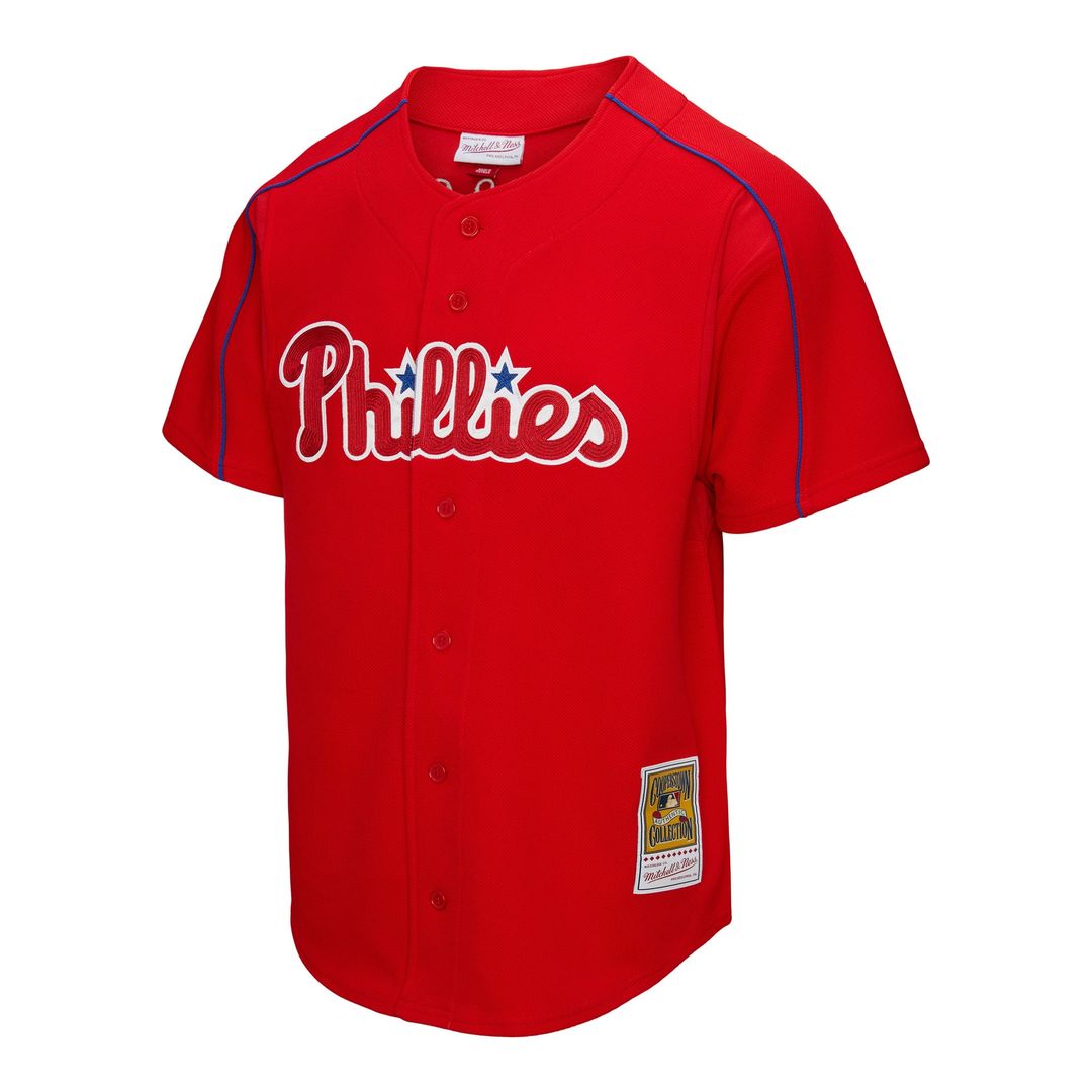 Philadelphia Phillies Mitchell & Ness Ryan Howard Big & Tall Cooperstown Mesh Batting Practice Baseball Jersey - Red