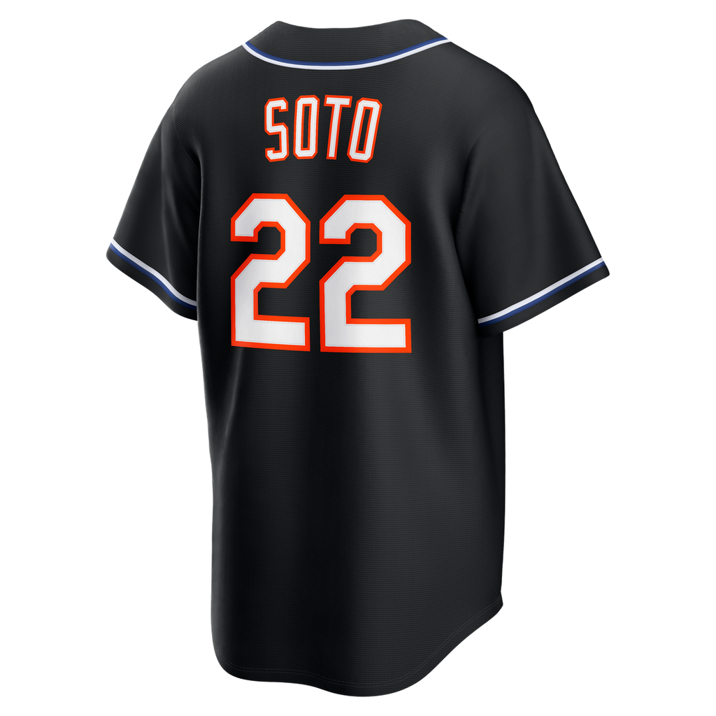 New York Mets Nike Juan Soto Fashion Replica Black Out Baseball Jersey