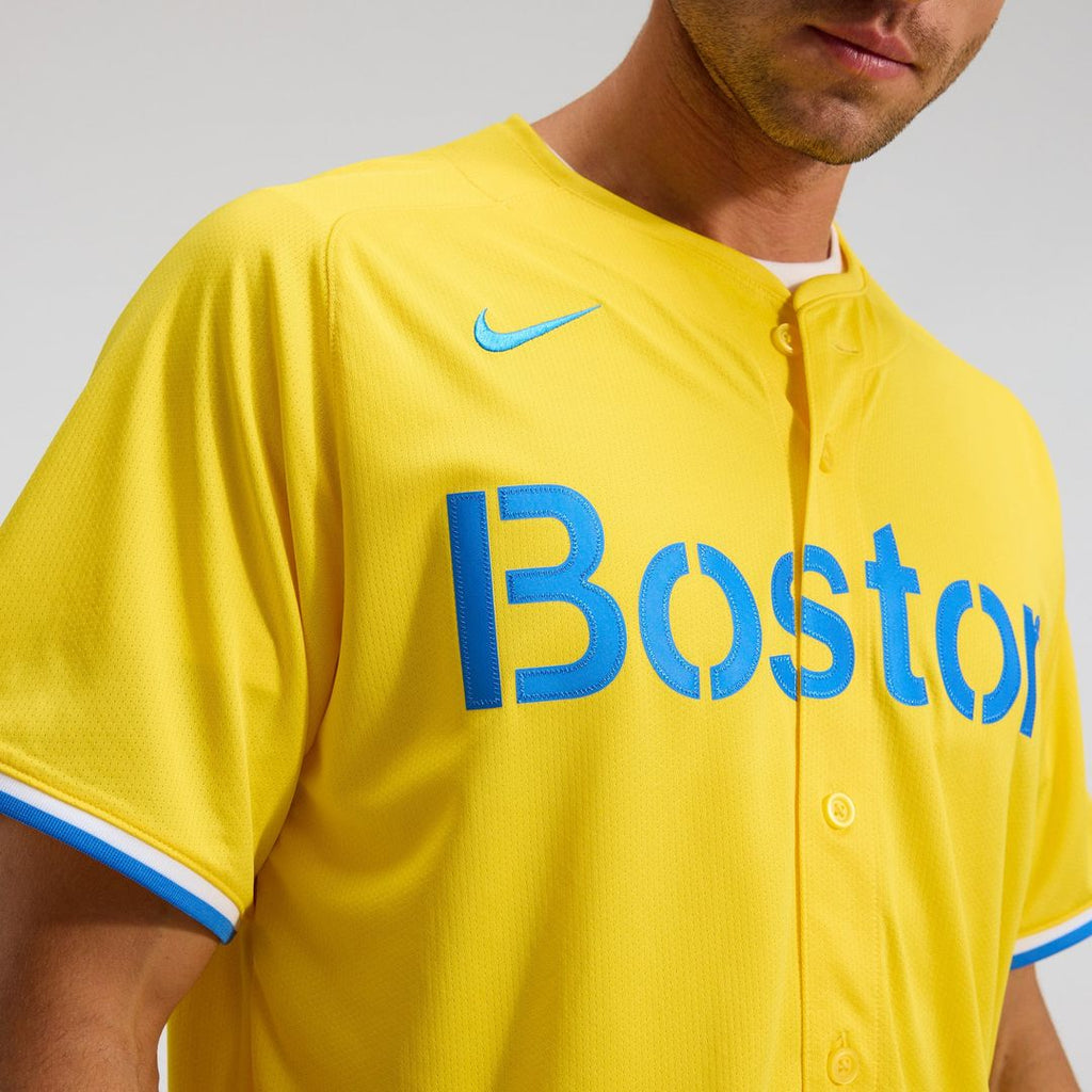 Boston Red Sox Nike City Connect Limited Baseball Jersey - Gold