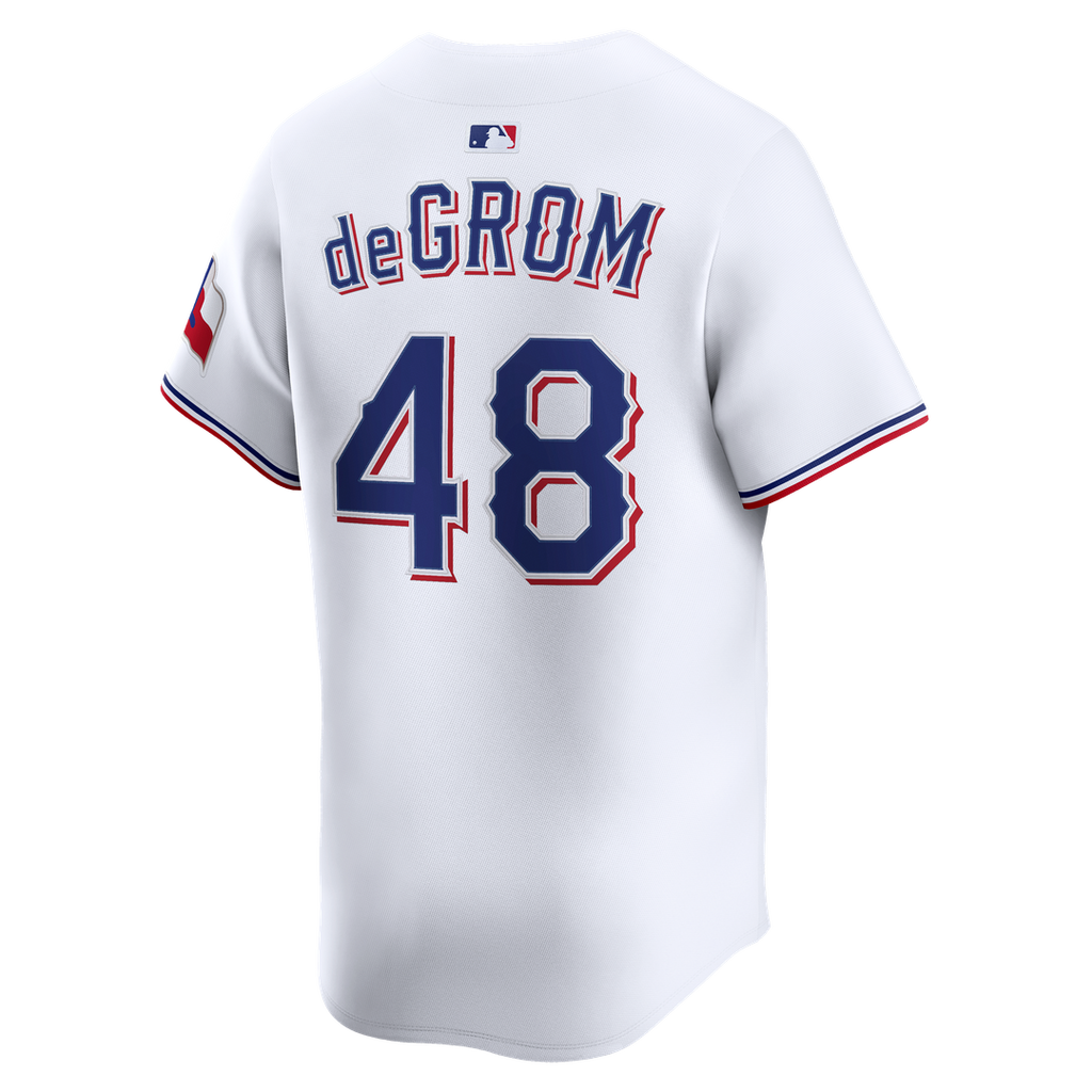 Texas Rangers Nike Jacob deGrom Home Limited Baseball Jersey - White