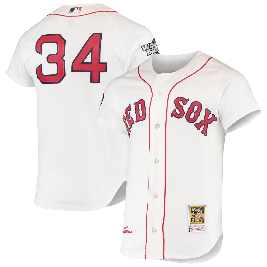 Boston Red Sox Mitchell & Ness David Ortiz 2004 Cooperstown Collection Home Authentic Baseball Jersey - White