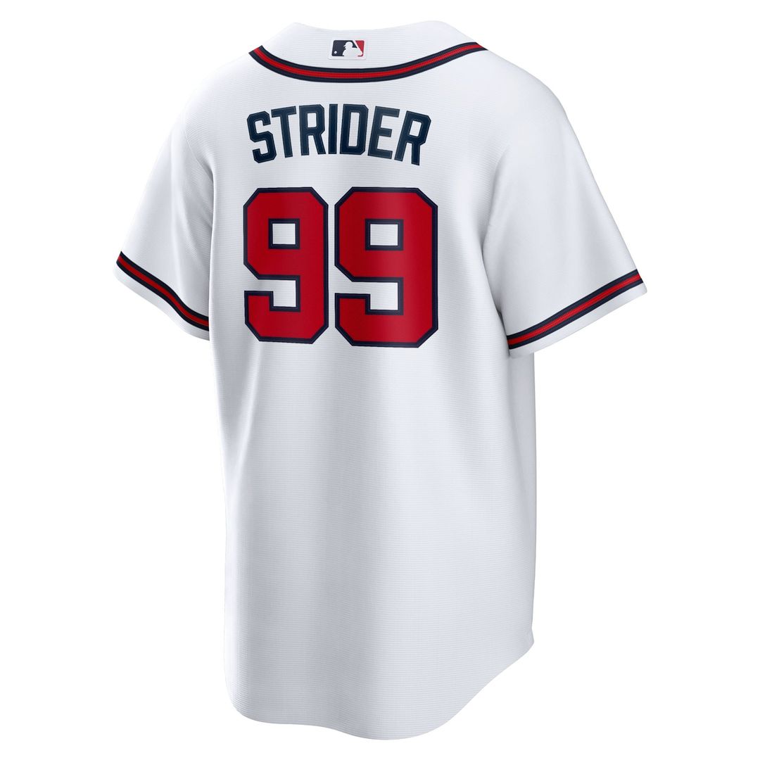 Atlanta Braves Nike Spencer Strider Replica Baseball Jersey - White