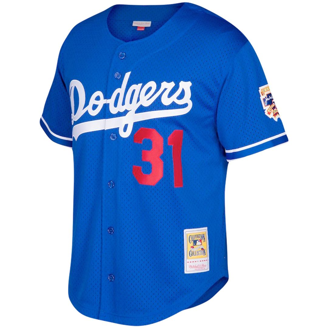 Los Angeles Dodgers Mitchell & Ness Mike Piazza Big & Tall Cooperstown Mesh Batting Practice Baseball Jersey - Royal