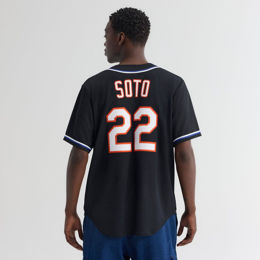 New York Mets Nike Juan Soto Fashion Replica Black Out Baseball Jersey