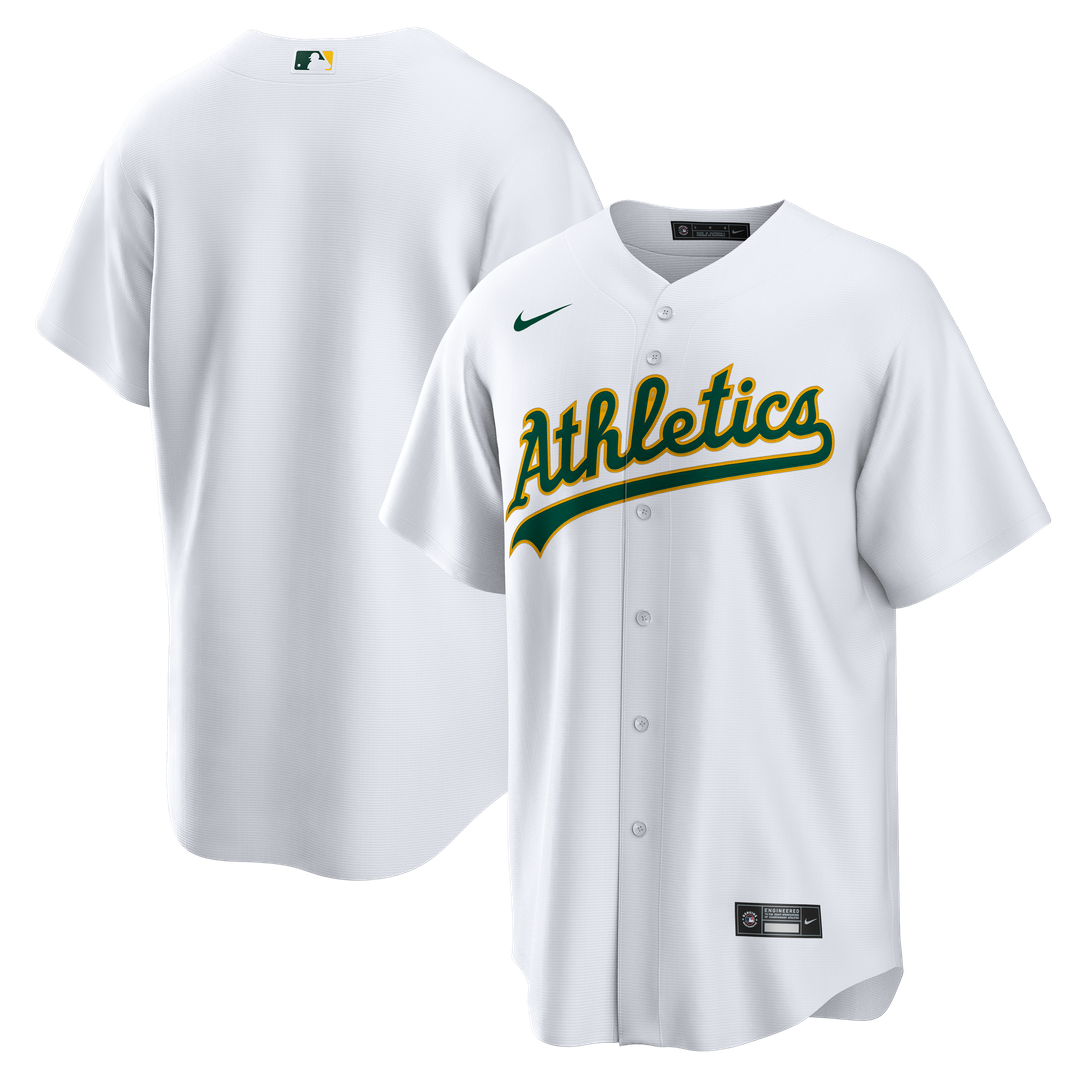 Athletics Nike Home Big & Tall Replica Baseball Jersey - White