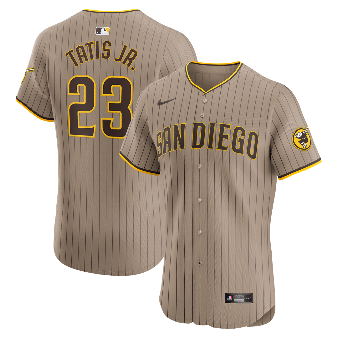 San Diego Padres Nike Fernando Tatis Jr. Alternate Elite Baseball Jersey - Sand