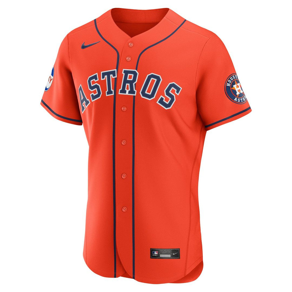 Houston Astros Nike Alternate Sponsor Patch Authentic Baseball Jersey - Orange