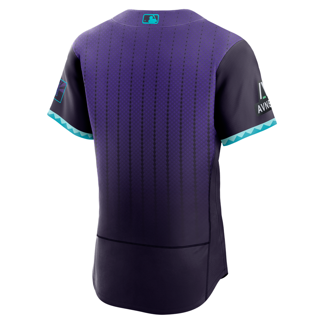 Arizona Diamondbacks Nike City Connect Authentic Sponsor Patch Baseball Jersey - Purple