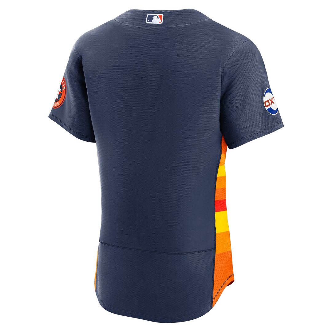 Houston Astros Nike Alternate Sponsor Patch Authentic Baseball Jersey - Orange