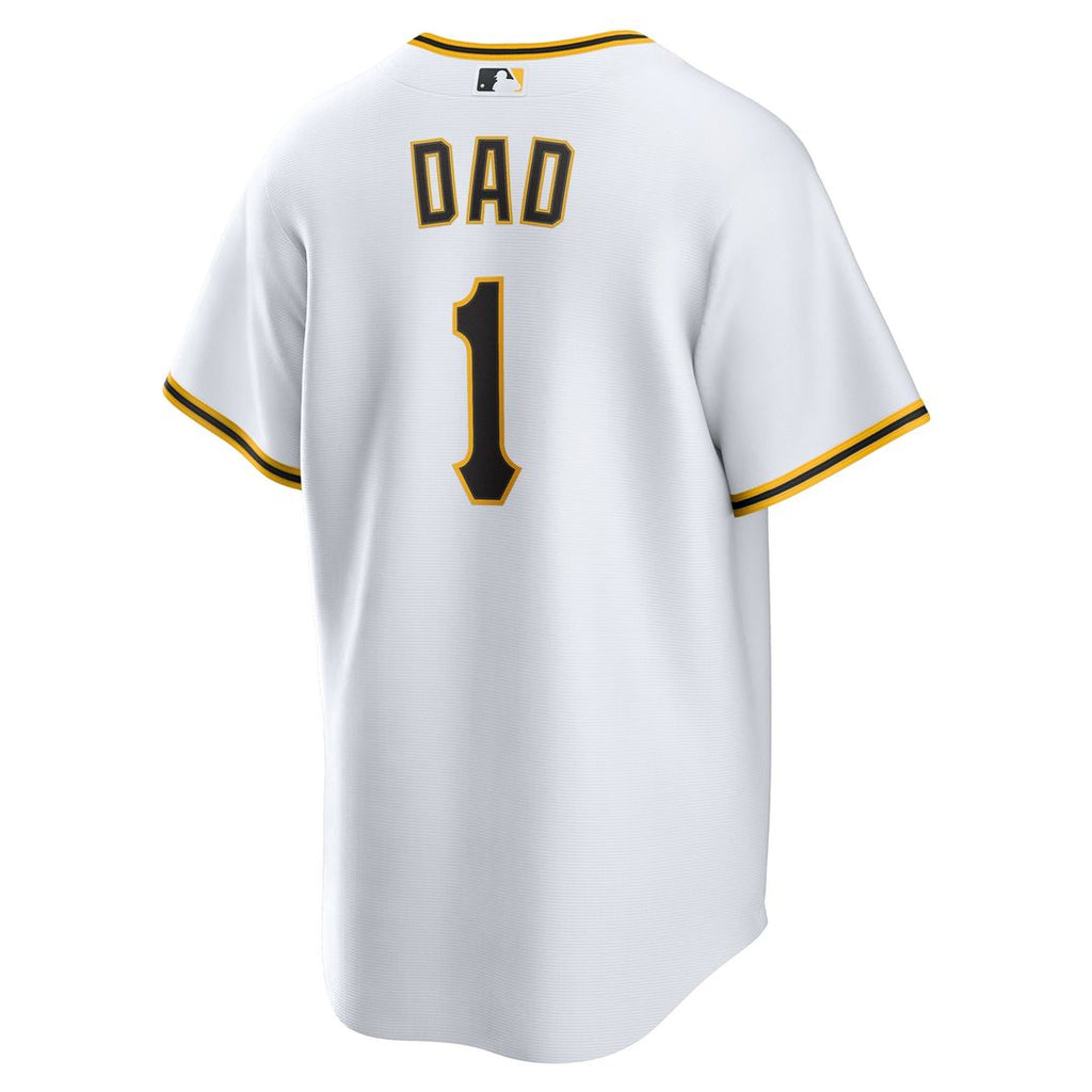 Pittsburgh Pirates Nike #1 Dad Home Replica Baseball Jersey - White