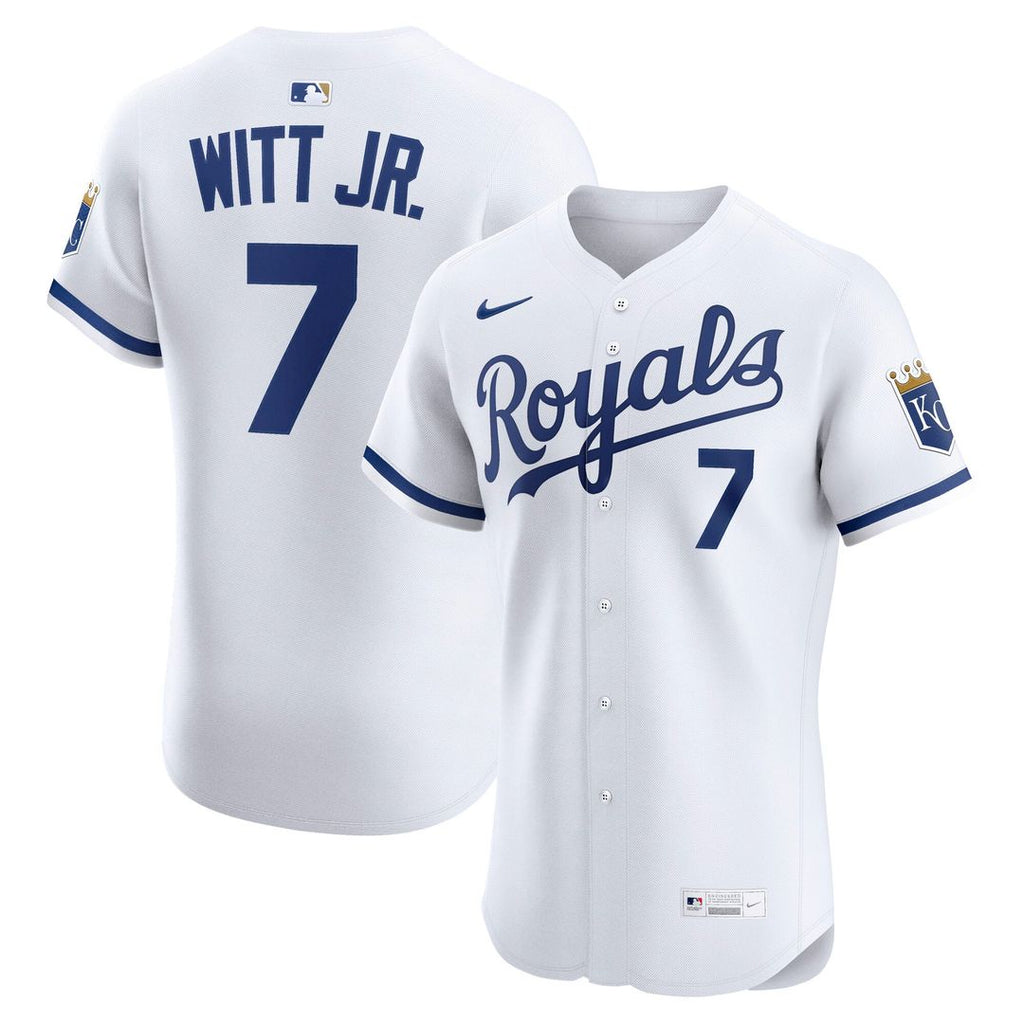 Kansas City Royals Nike Bobby Witt Jr. Home Elite Baseball Jersey - White