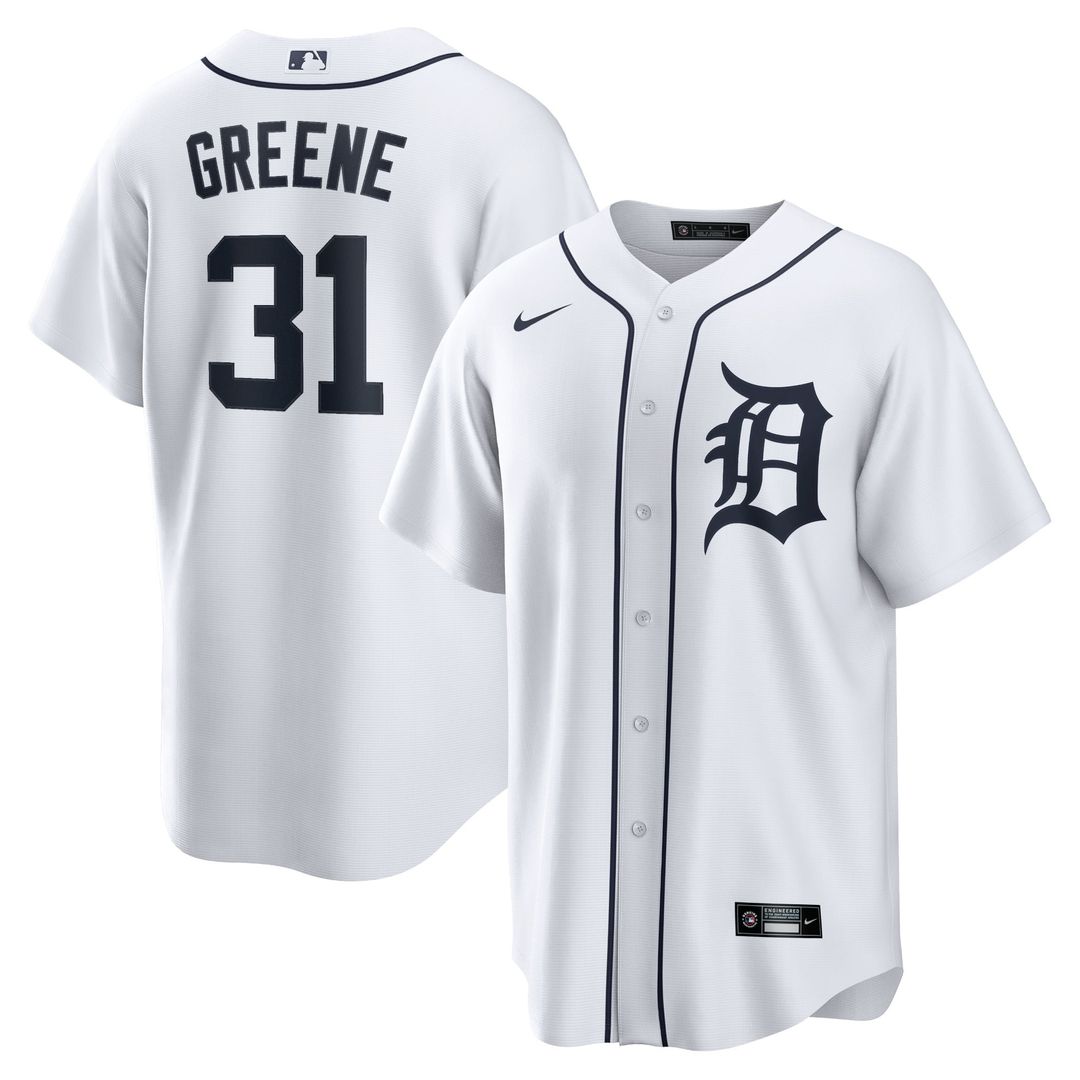 Detroit Tigers Nike Riley Greene Replica Baseball Jersey - White