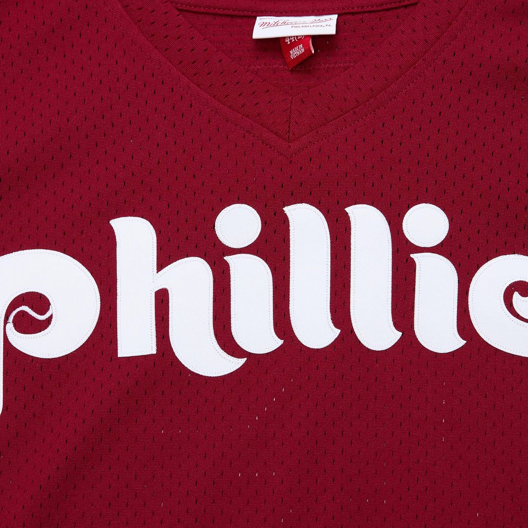 Philadelphia Phillies Mitchell & Ness John Kruk Burgundy Big & Tall Cooperstown Collection Mesh Batting Practice Baseball Jersey