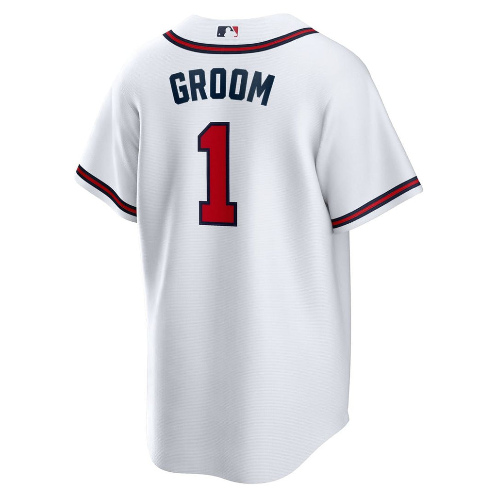 Atlanta Braves Nike #1 Groom Home Replica Baseball Jersey - White