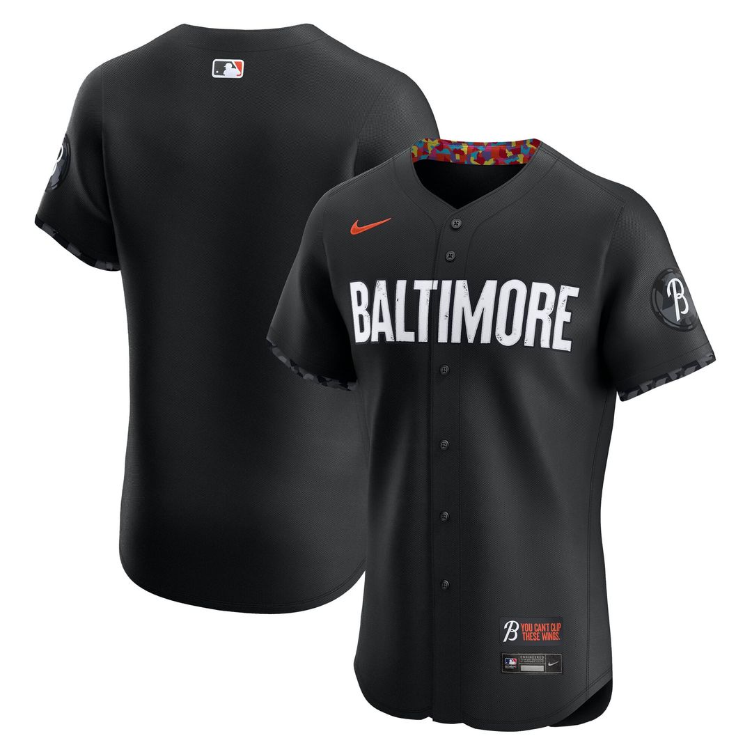 Baltimore Orioles Nike City Connect Elite Baseball Jersey - Black