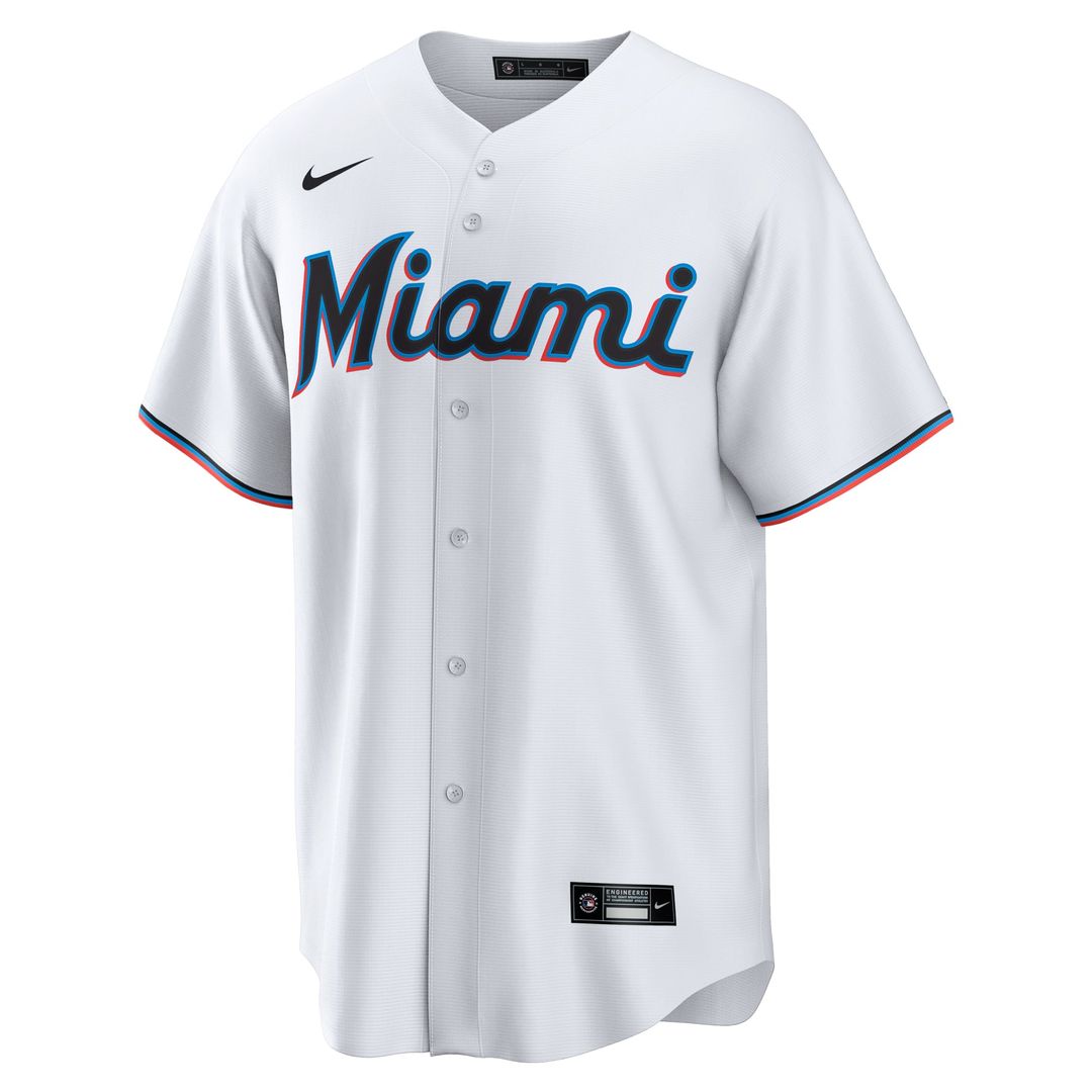 Miami Marlins Nike Kyle Stowers Home Replica Baseball Jersey - White