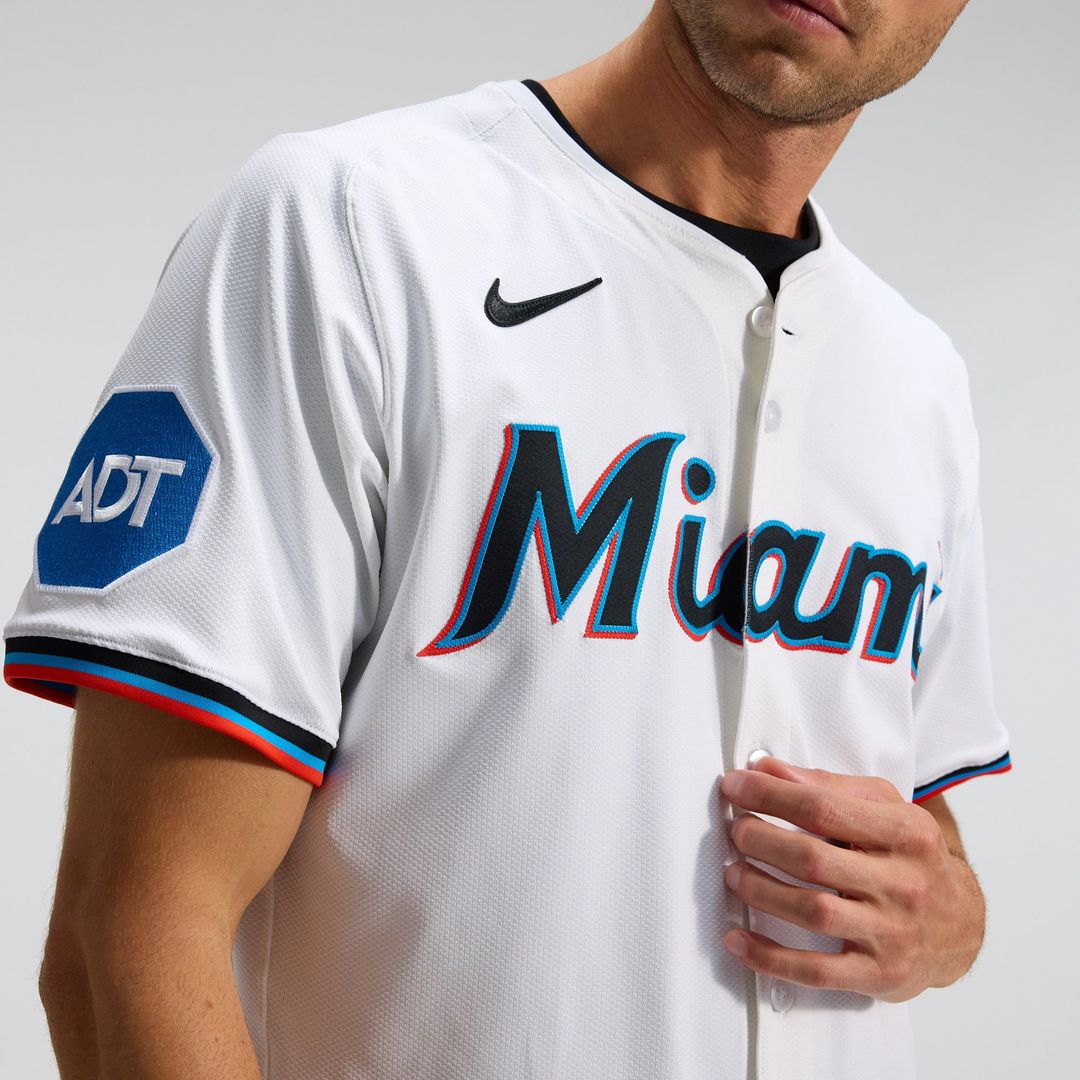 Miami Marlins Nike Home Elite Baseball Jersey - White