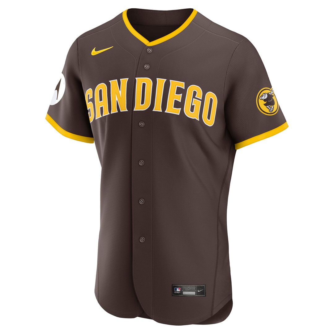 San Diego Padres Nike Alternate Sponsor Patch Authentic Baseball Jersey - Khaki