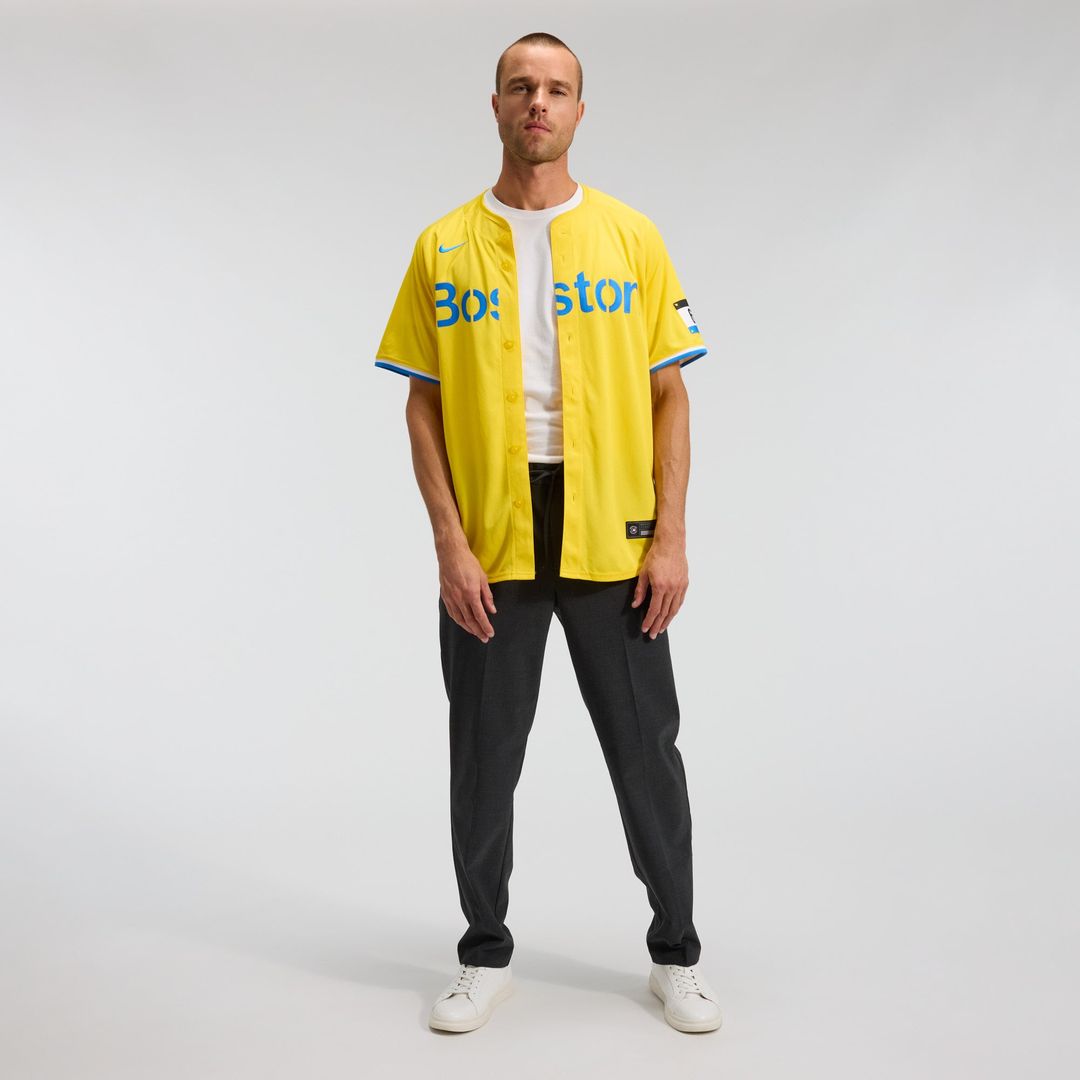 Boston Red Sox Nike City Connect Limited Baseball Jersey - Gold