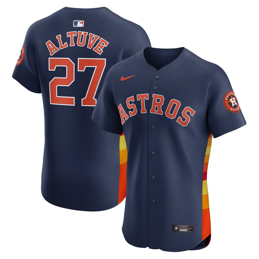Houston Astros Nike Jose Altuve Alternate Elite Baseball Jersey - Navy