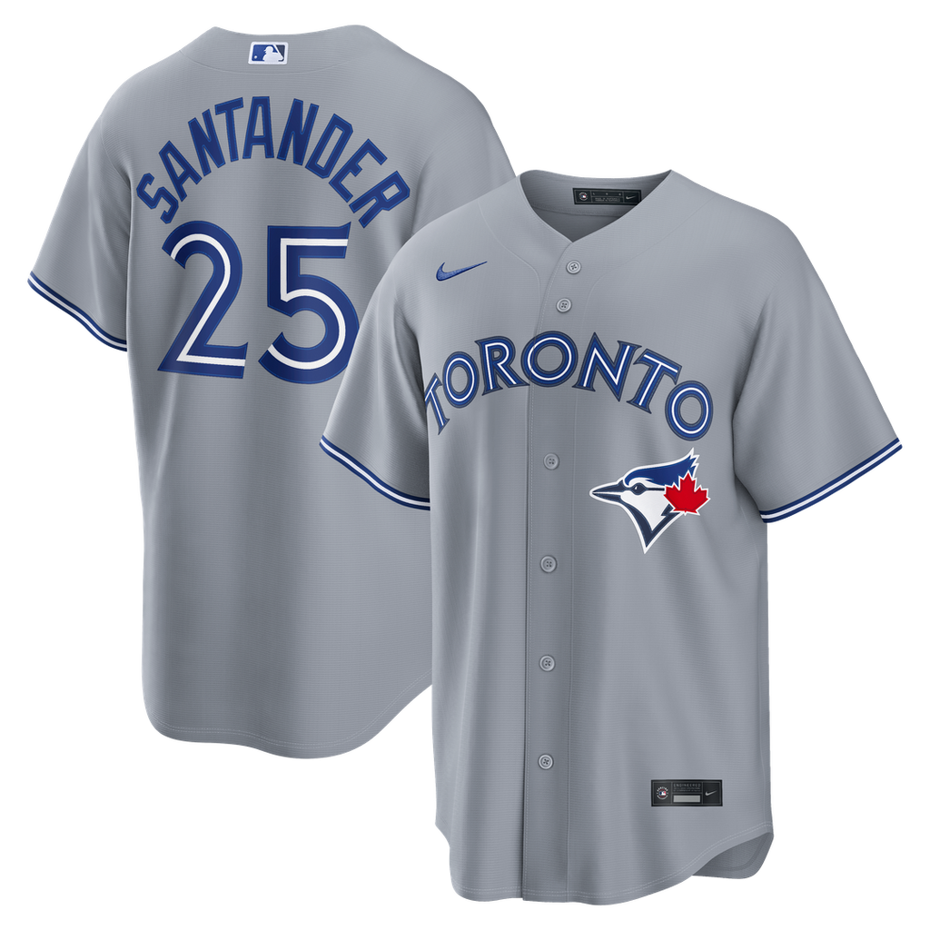Toronto Blue Jays Nike Anthony Santander Road Replica Baseball Jersey - Gray
