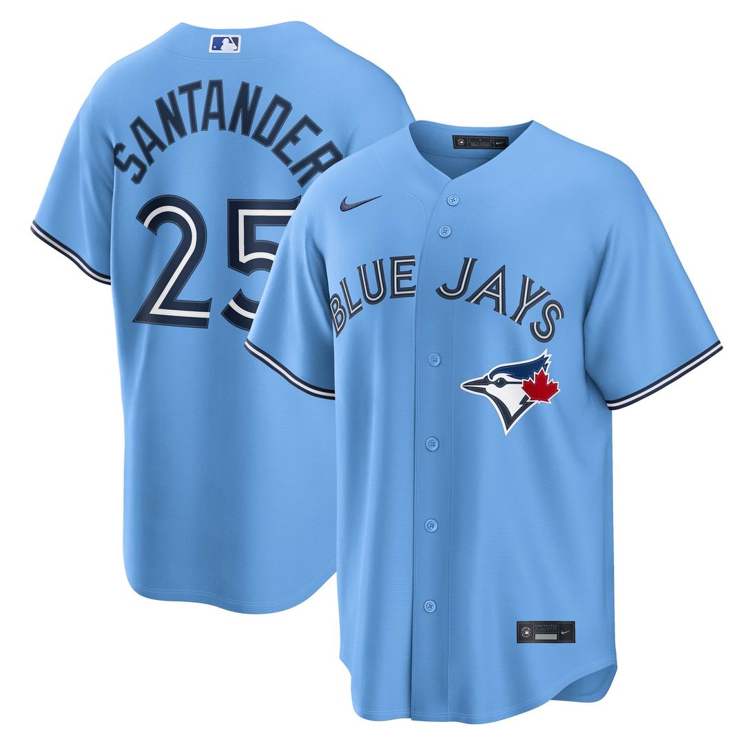 Toronto Blue Jays Nike Anthony Santander Alternate Replica Baseball Jersey - Light Blue