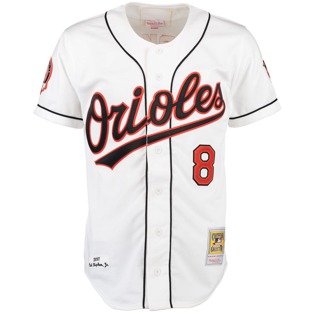 Baltimore Orioles Mitchell & Ness Cal Ripken Home Authentic Baseball Jersey - White