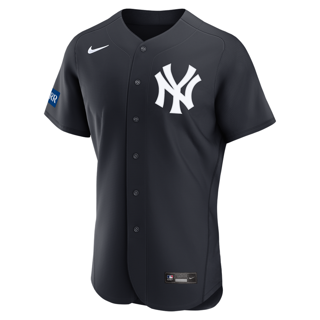 New York Yankees Nike Aaron Judge Home Authentic Sponsor Patch Baseball Jersey - White