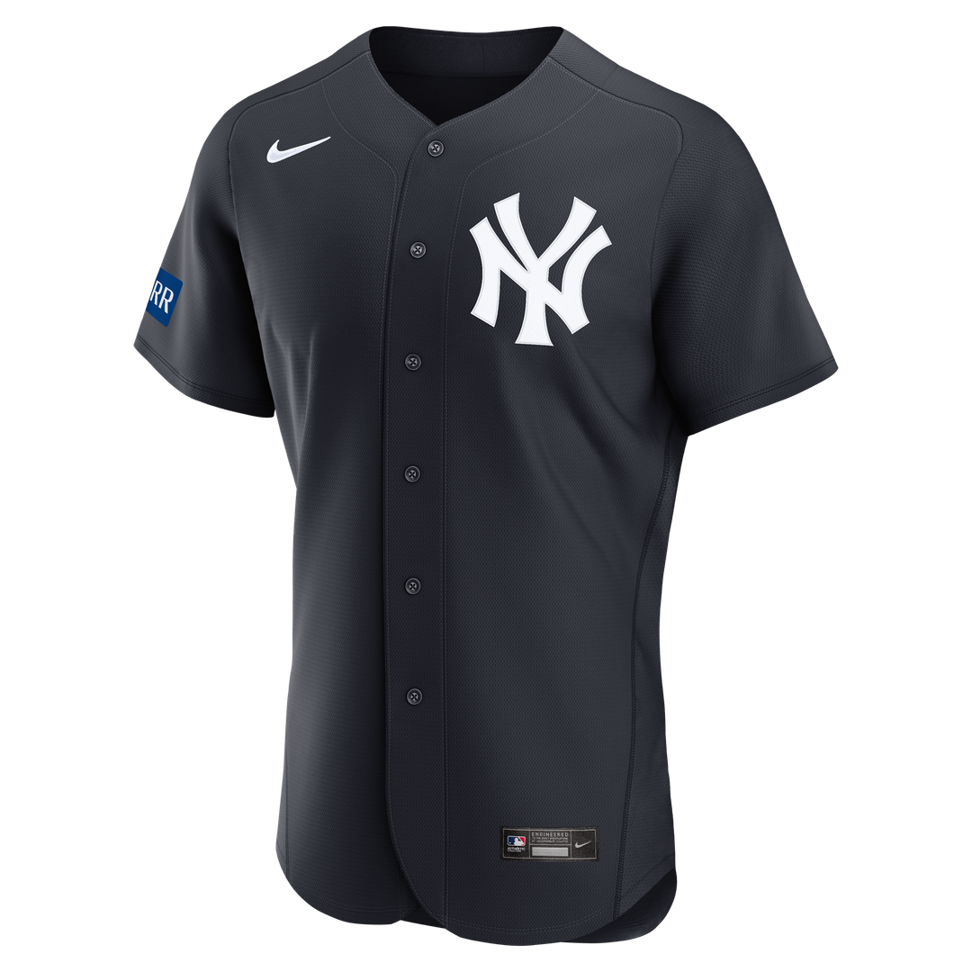 New York Yankees Nike Aaron Judge Home Authentic Sponsor Patch Baseball Jersey - White