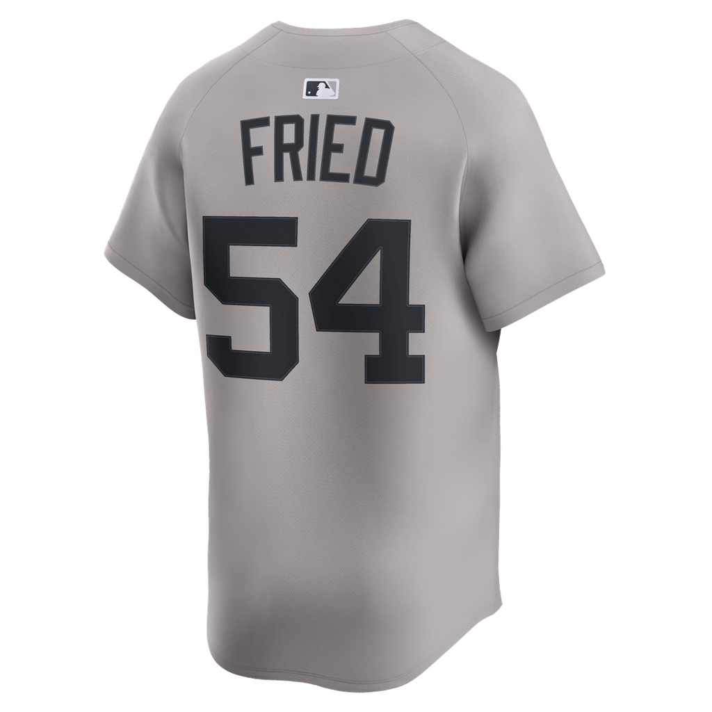 New York Yankees Nike Max Fried Road Limited Baseball Jersey - Gray