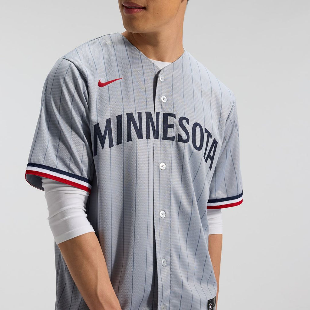 Minnesota Twins Nike Road Replica Team Baseball Jersey - Gray