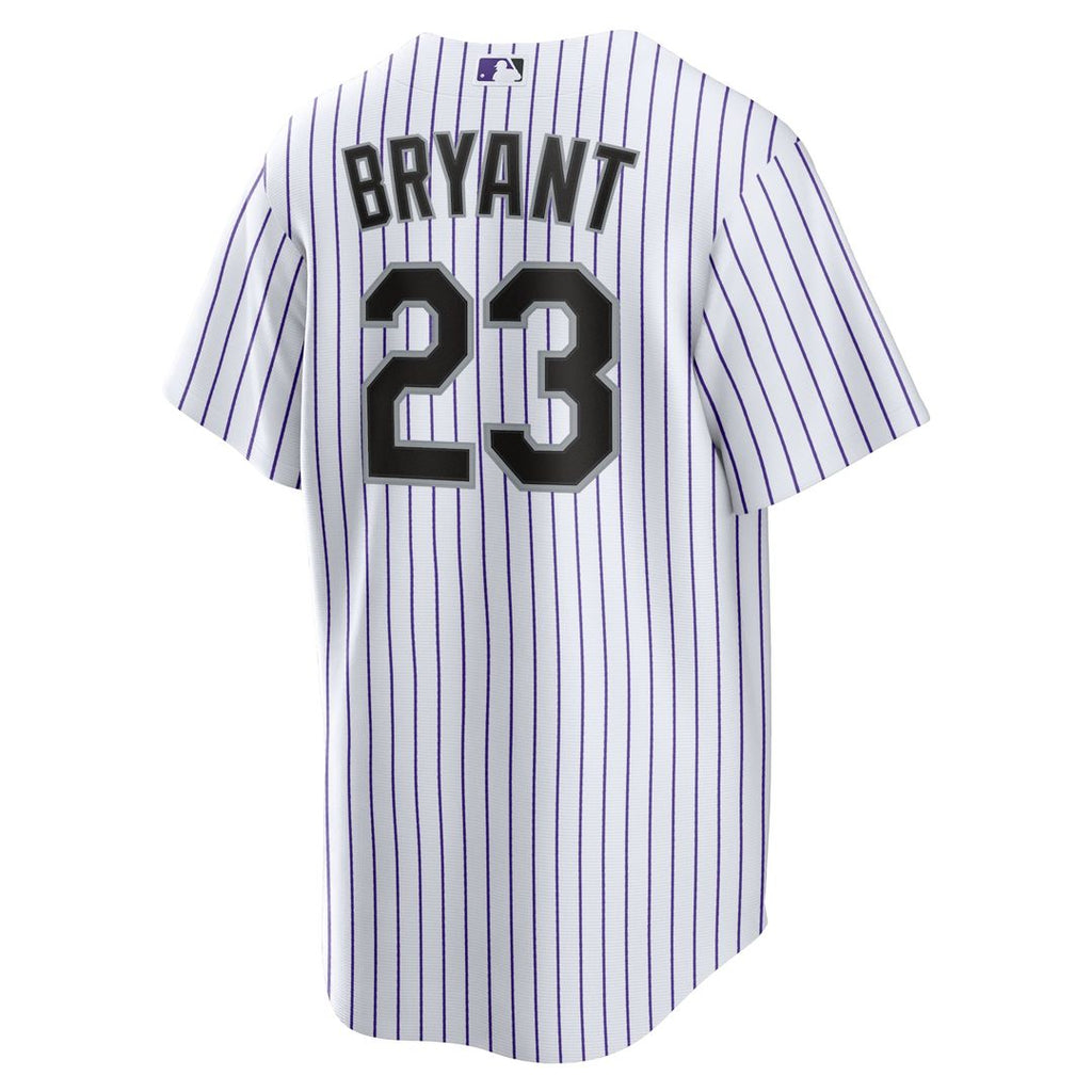Colorado Rockies Nike Kris Bryant /Purple Replica Baseball Jersey - White