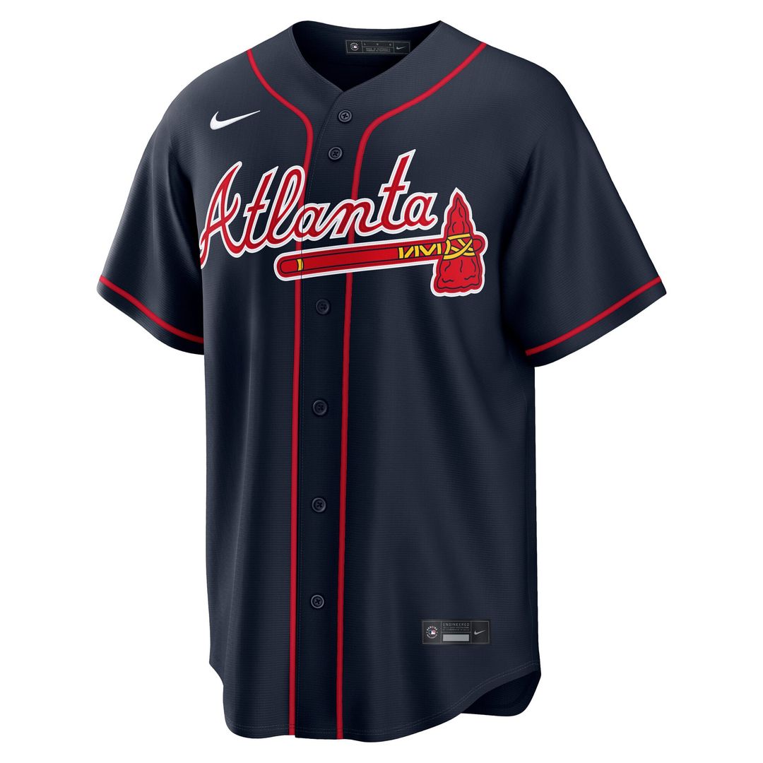 Atlanta Braves Nike Austin Riley Alternate Replica Baseball Jersey - Navy