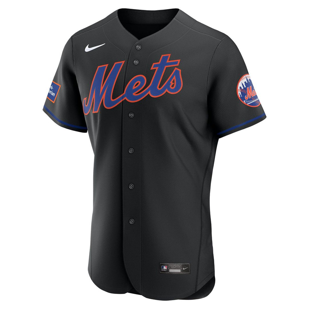 New York Mets Nike Home Sponsor Patch Authentic Baseball Jersey - White
