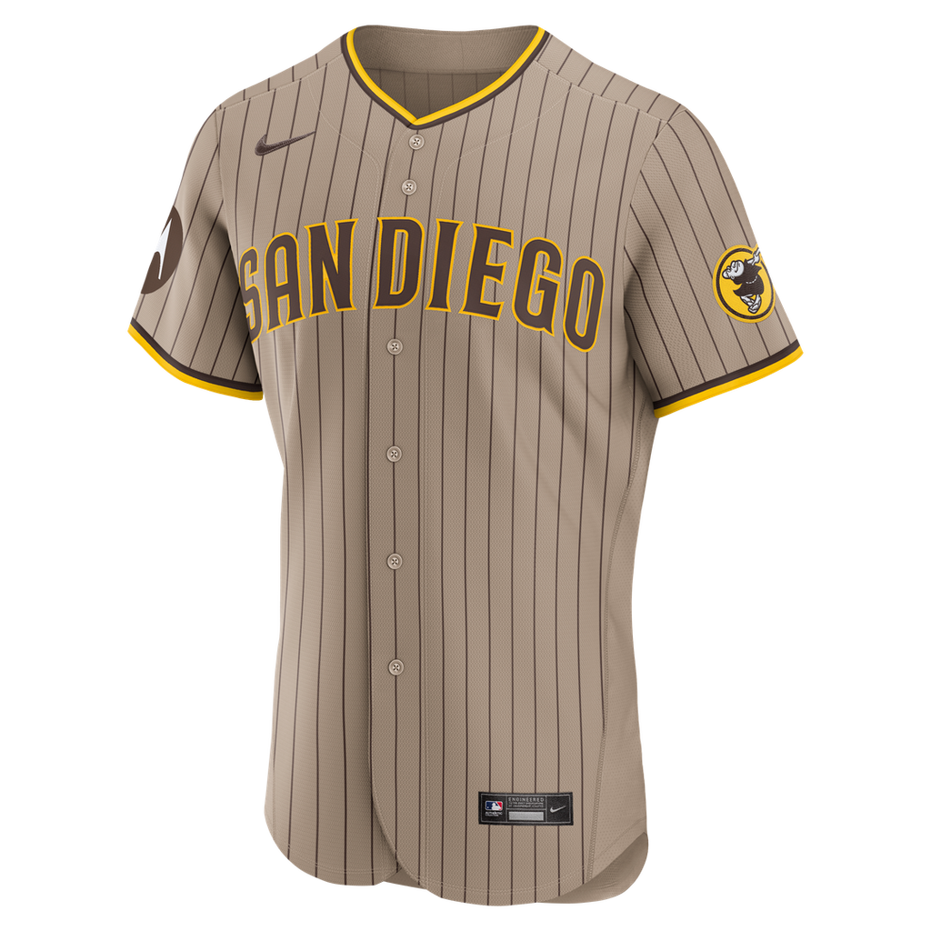 San Diego Padres Nike Fernando Tatis Jr. Alternate Authentic Sponsor Patch Baseball Jersey - Sand