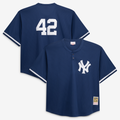 New York Yankees Mitchell & Ness Mariano Rivera Cooperstown Collection Big & Tall Mesh Batting Practice Baseball Jersey - Navy