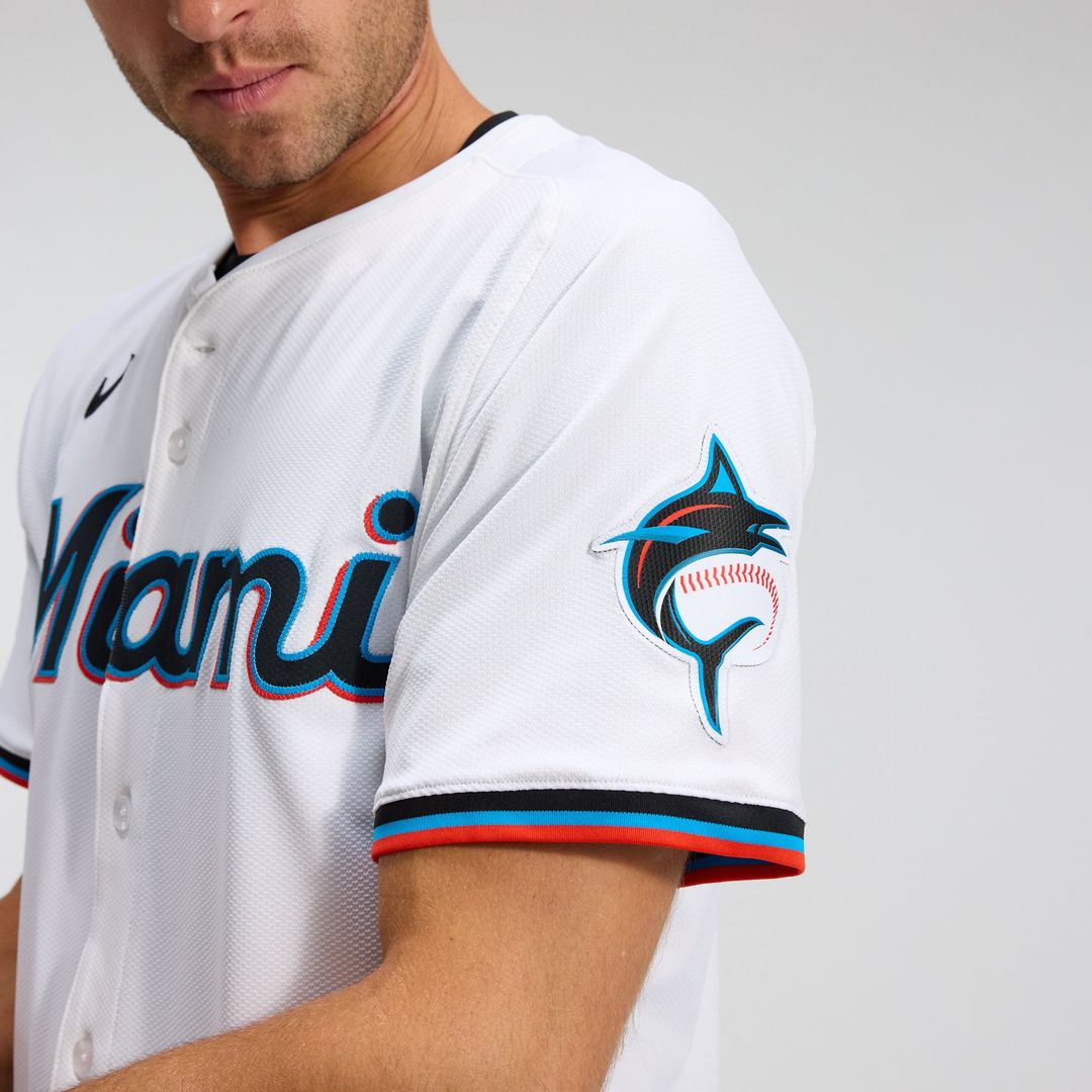 Miami Marlins Nike Home Elite Baseball Jersey - White