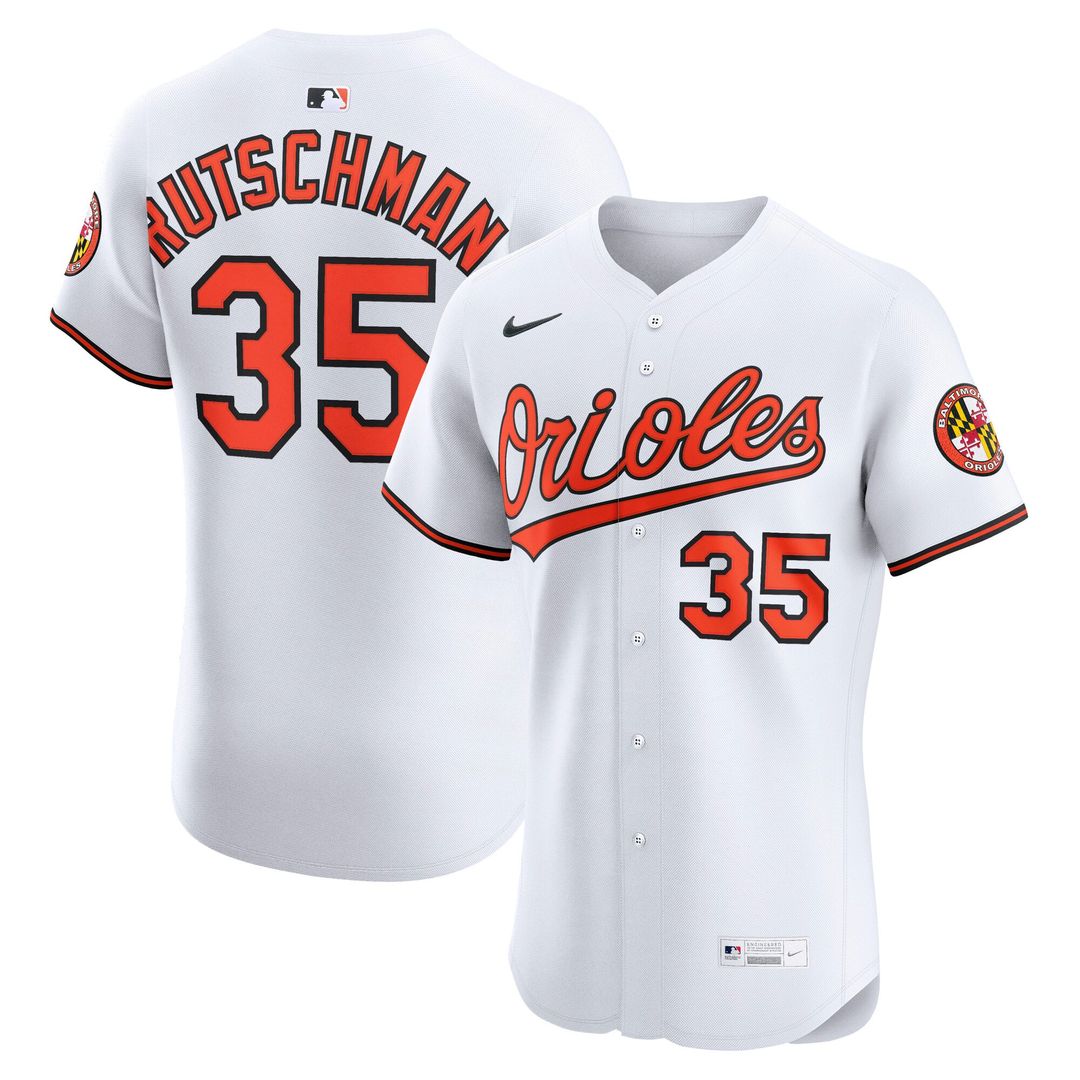 Baltimore Orioles Nike Adley Rutschman Alternate 2 Elite Baseball Jersey - Orange