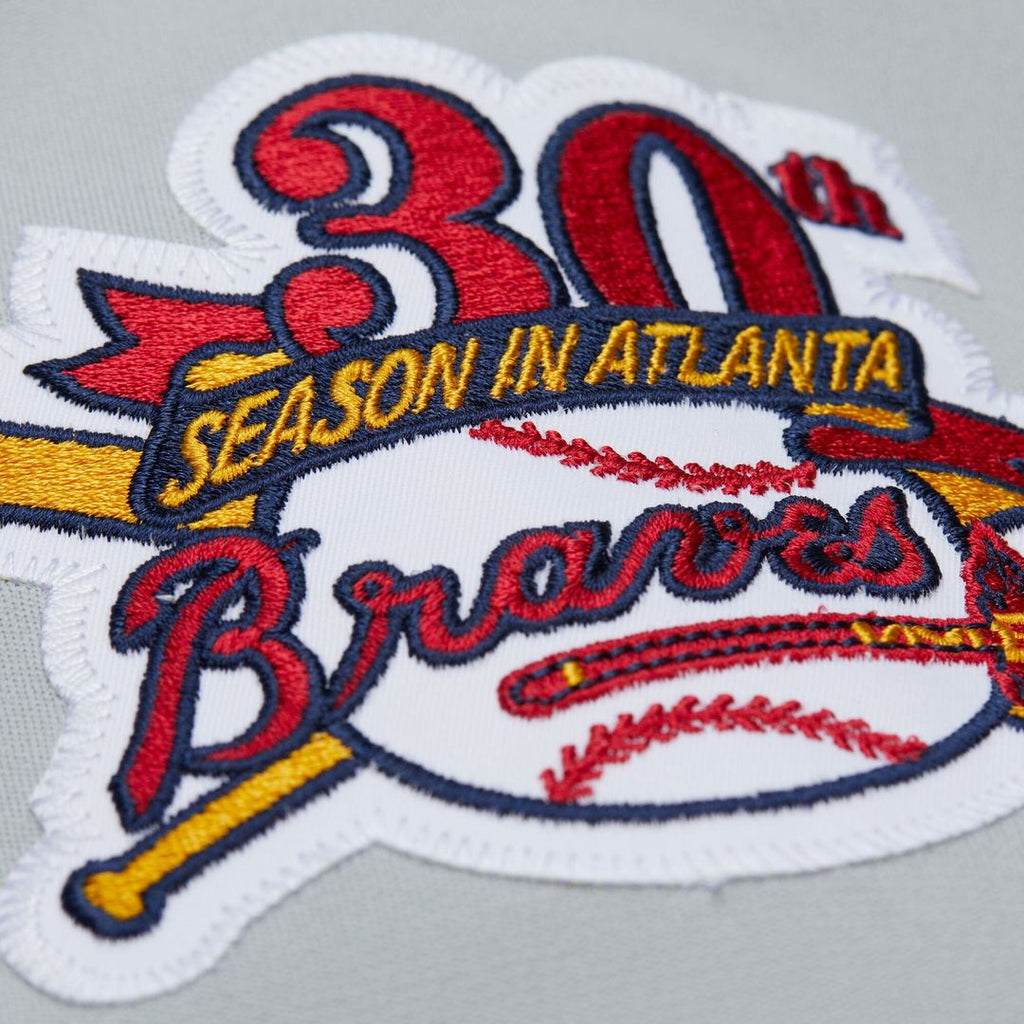 Atlanta Braves Mitchell & Ness Chipper Jones 1995 Throwback Authentic Baseball Jersey - Gray