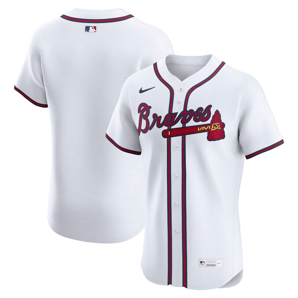 Atlanta Braves Nike Home Elite Baseball Jersey - White