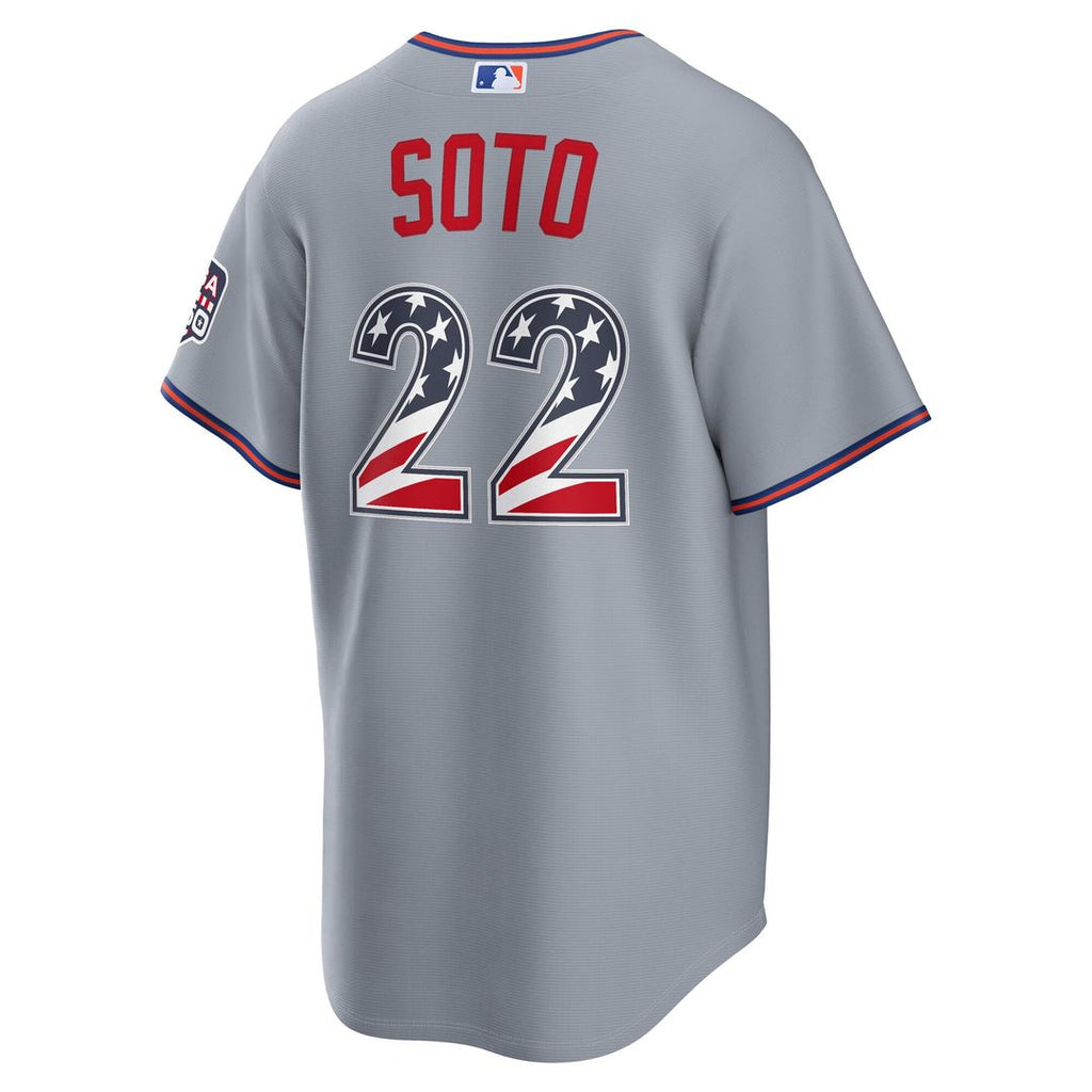 New York Mets Nike Fourth of July Juan Soto USA 250 Stadium Baseball Jersey - Gray